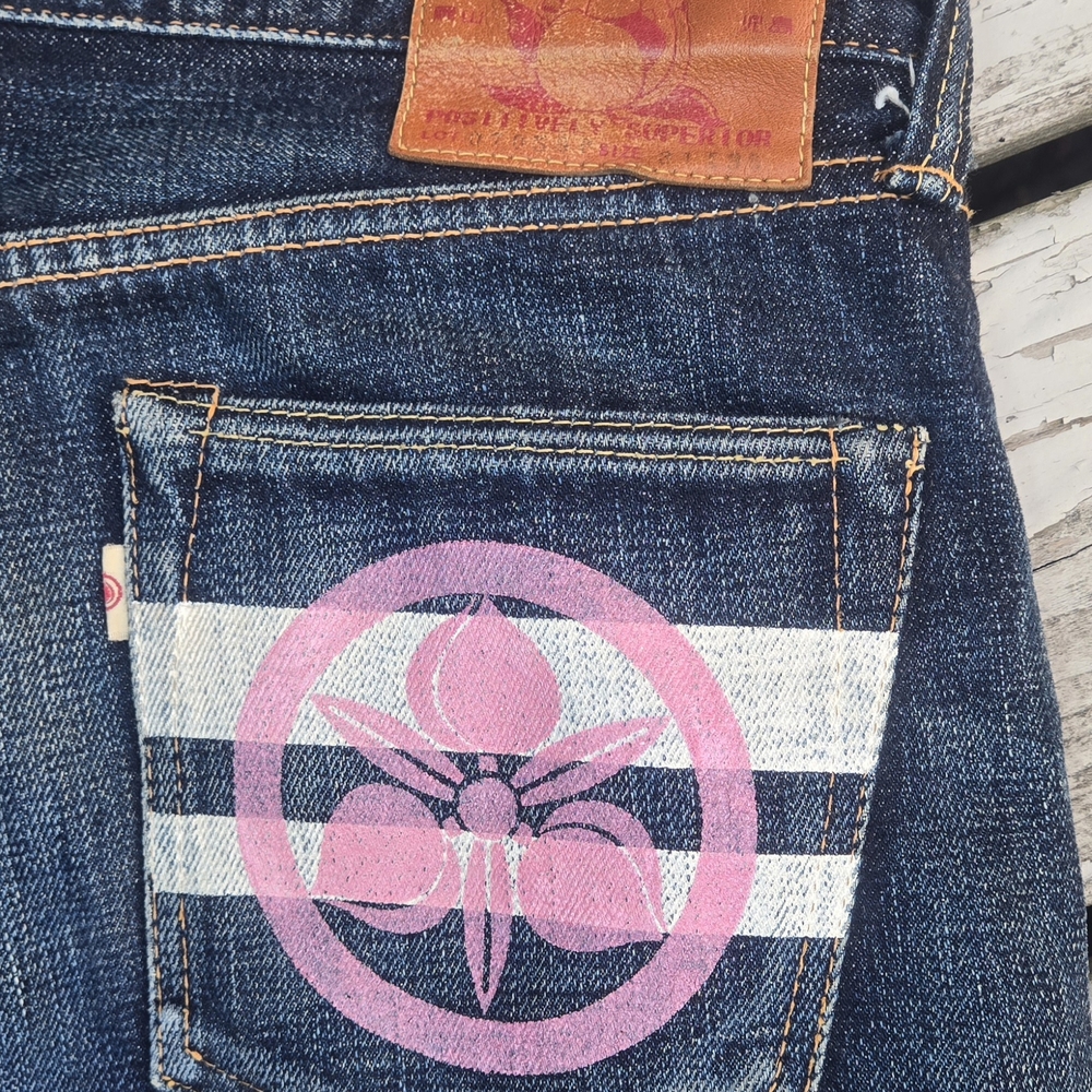Momotaro Pink Selvedge Denim Pants